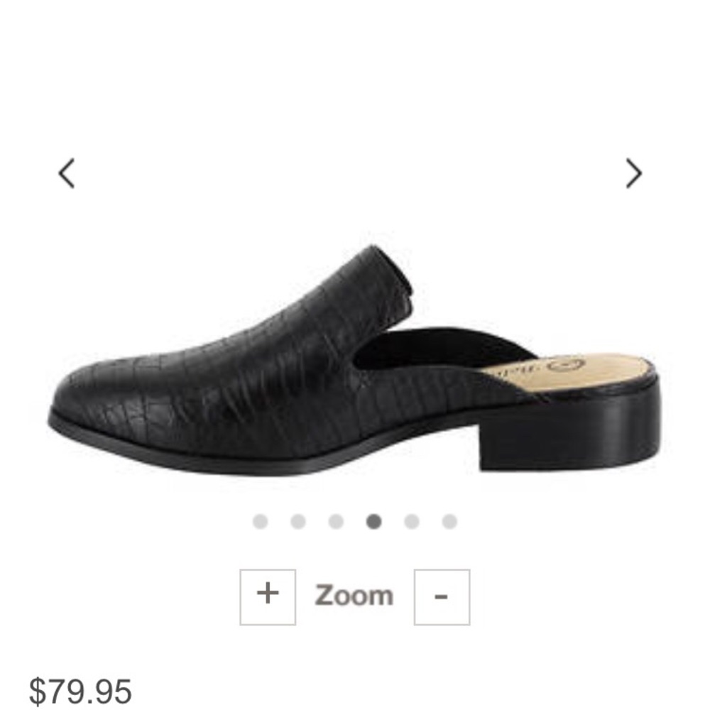 Dress mules in Black Croc